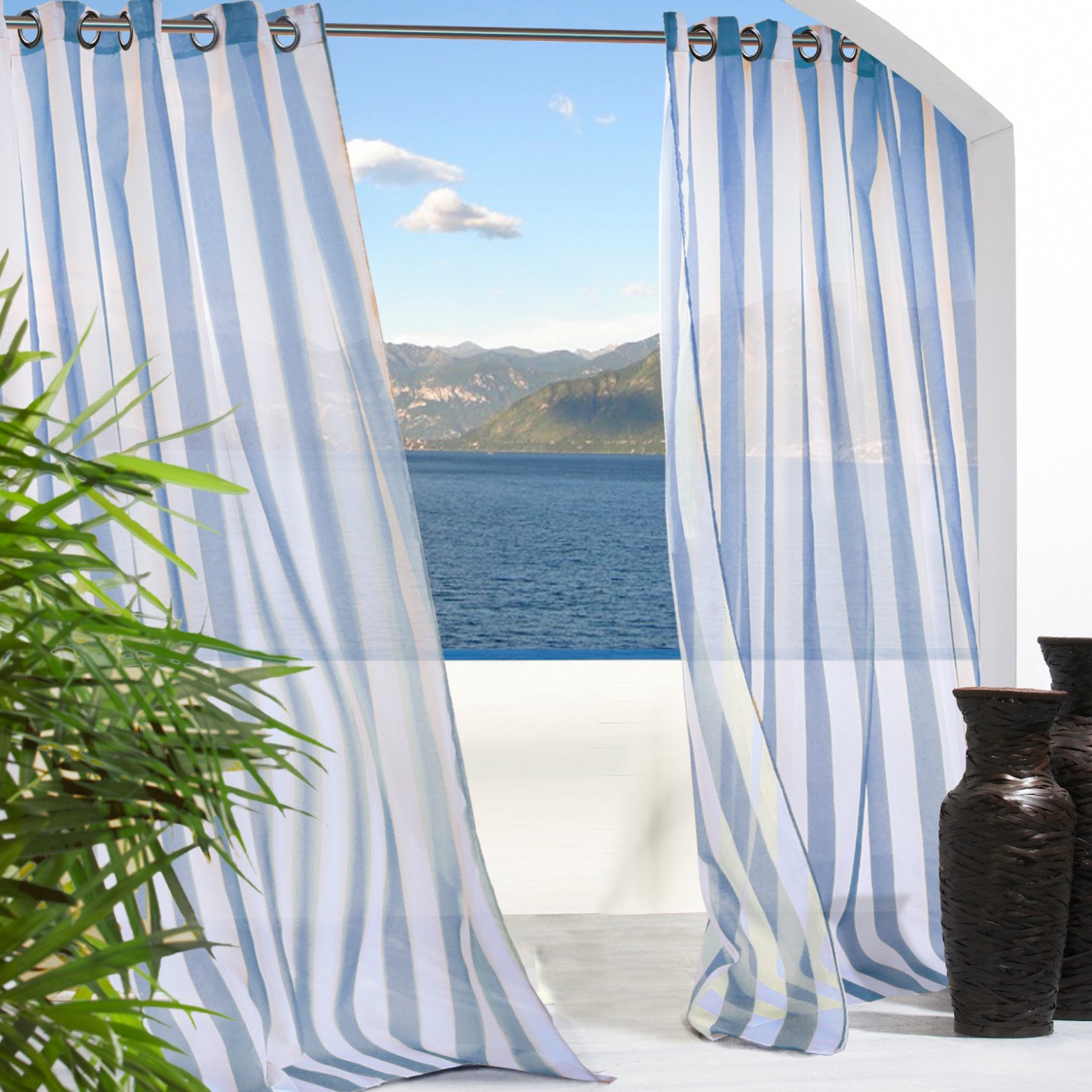 Outdoor Decor Escape Grommet Outdoor Curtain Panel